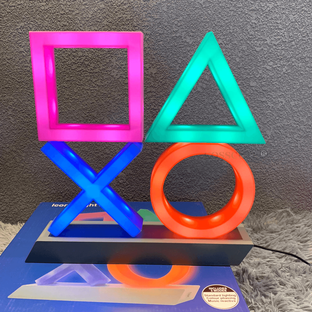 Playstation Icons Lights PS5 Playstation 5 Decoration Music Reactive
