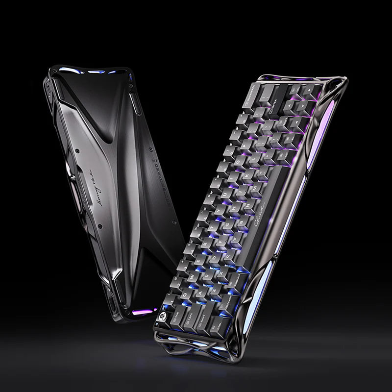 GravaStar Mercury V60 Pro Gaming Keyboard Deluxe Edition - 8kHz Magnetic Switch | Premium Hall Effect Keyboard – Dual Keycap Gift Box Set (Gun Metal)