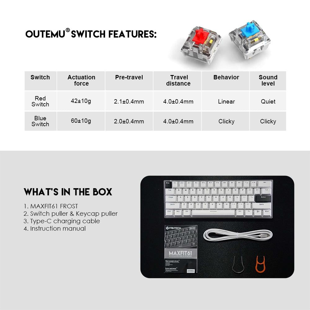 MAXFIT61 FROST MODULAR MECHANICAL KEYBOARD Keyboard