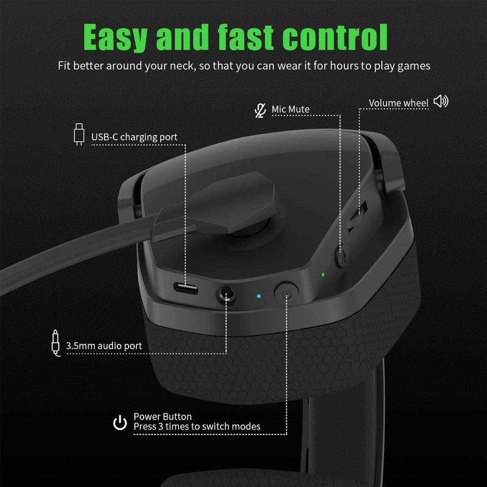 NUBWO G06 Wireless Gaming Headset Audio