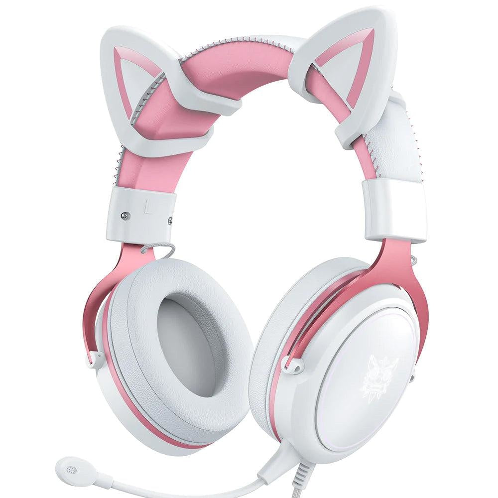 ONIKUMA X10 Pink Cat Ears Gaming Headset Audio 25 JOD