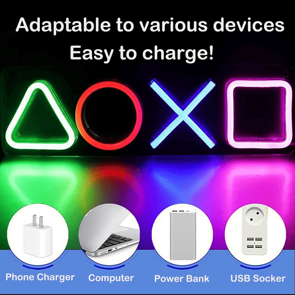Playstation Icon Neon Sign Led Lightning