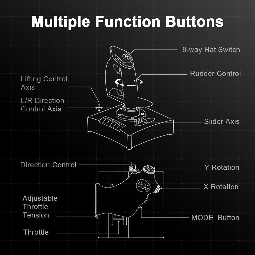 PXN 2119 PRO FLIGHT SIMULATOR JOYSTICK Racing