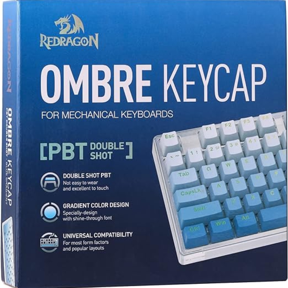 Redragon A134 Gradient Color Ombre Blue KeyCaps 104 Keys Keyboard