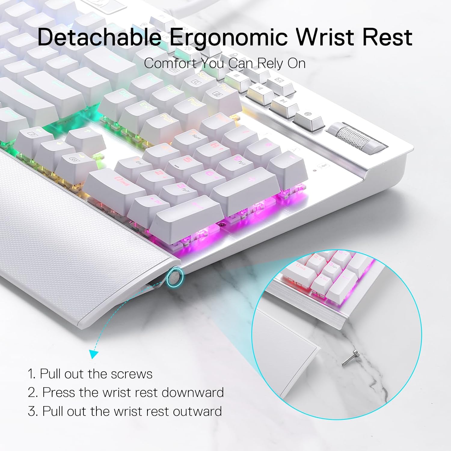 Redragon K550 RGB Gaming Keyboard 104 Keys + 12 Macro G Keys Wired Mechanical
