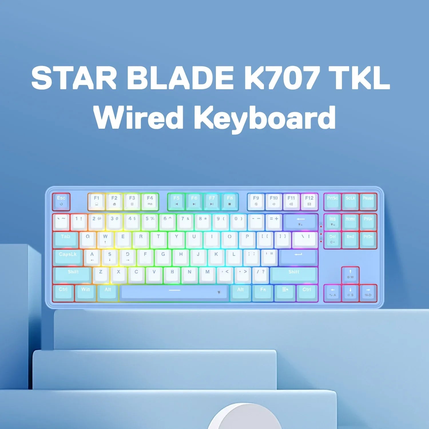 Redragon K707 80% Wired Gasket RGB Gaming Keyboard Keyboard