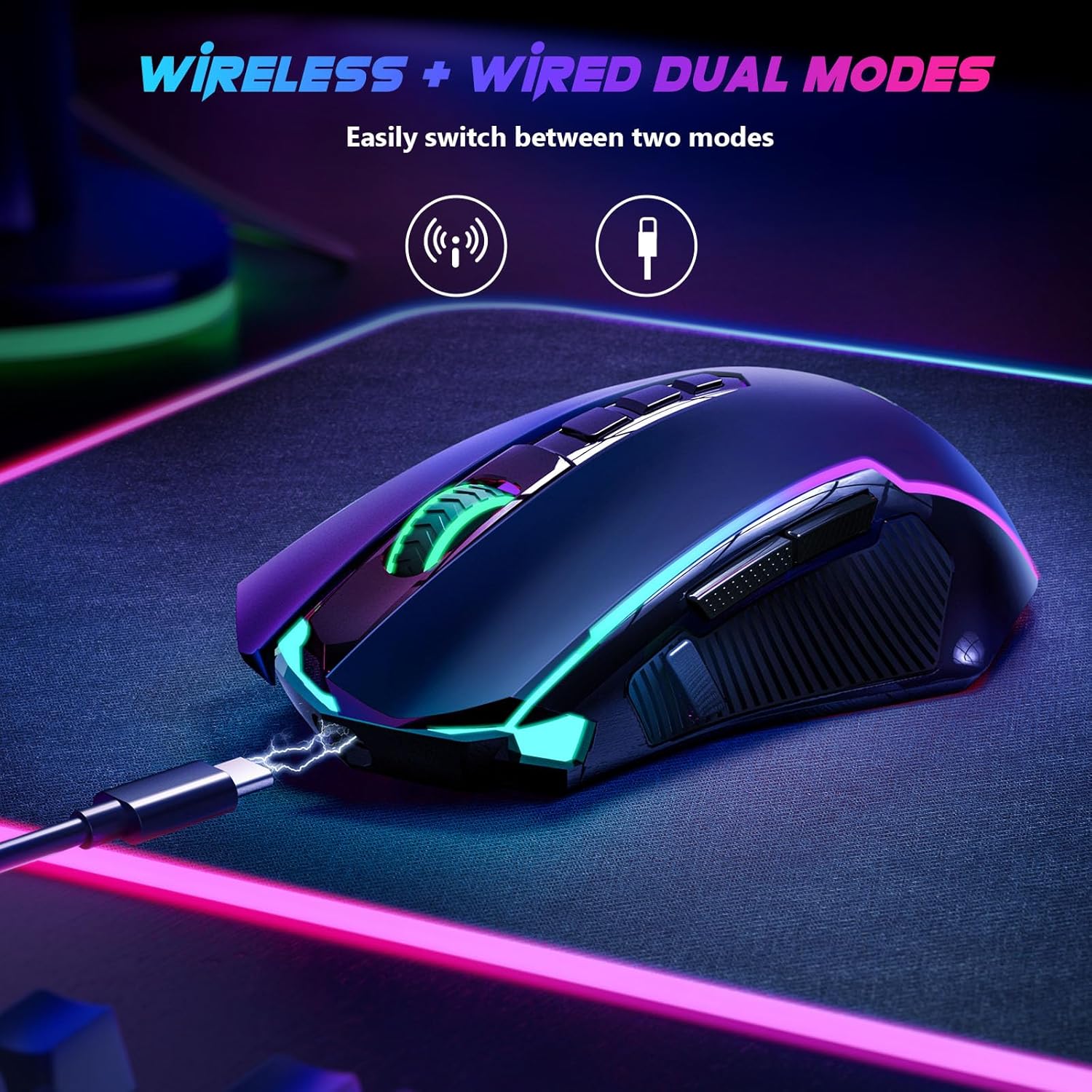 Redragon M910 PRO Gaming Mouse Wireless Mouse Gaming with 8000 DPI PC Gaming