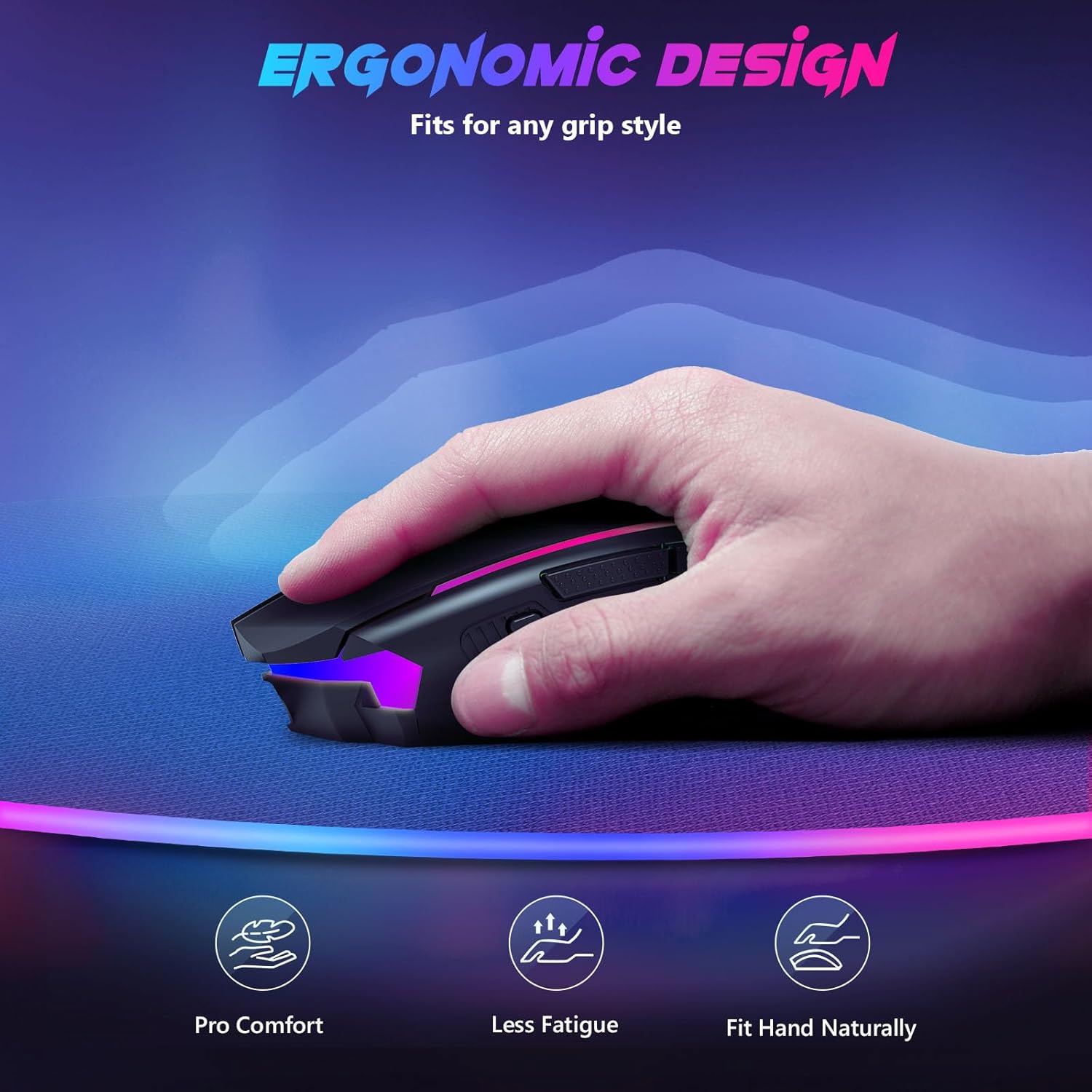 Redragon M910 PRO Gaming Mouse Wireless Mouse Gaming with 8000 DPI PC Gaming