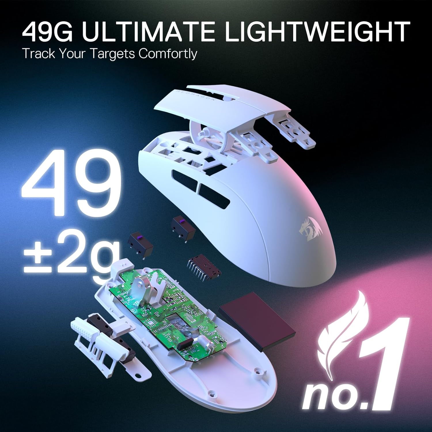 Redragon M916 PRO 3 Mode Wireless Gaming Mouse 4K (26000 DPI) Mouse