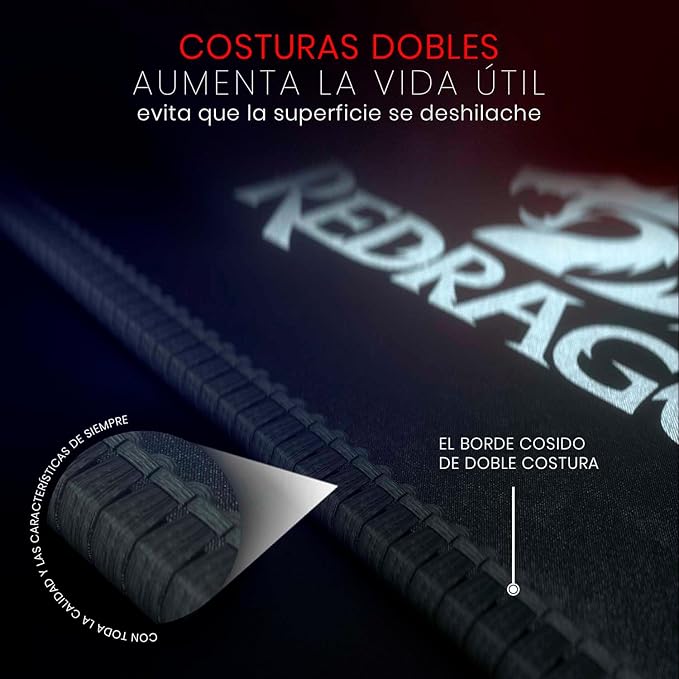 Redragon P030 Flick M Mousepad with Stitched Edges Waterproof for Work Games
