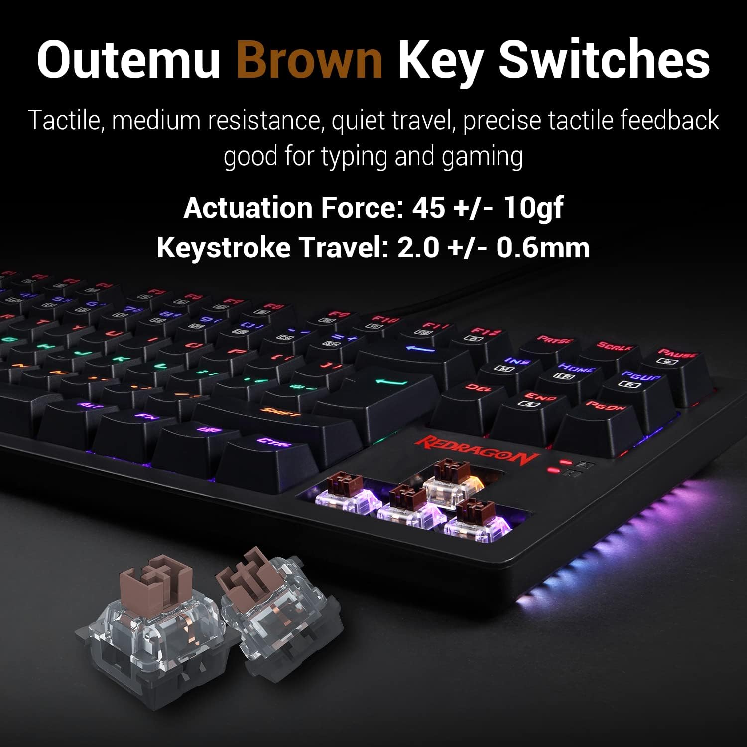 Redragon S113 Gaming Keyboard Mouse Combo Wired Mechanical Keyboard
