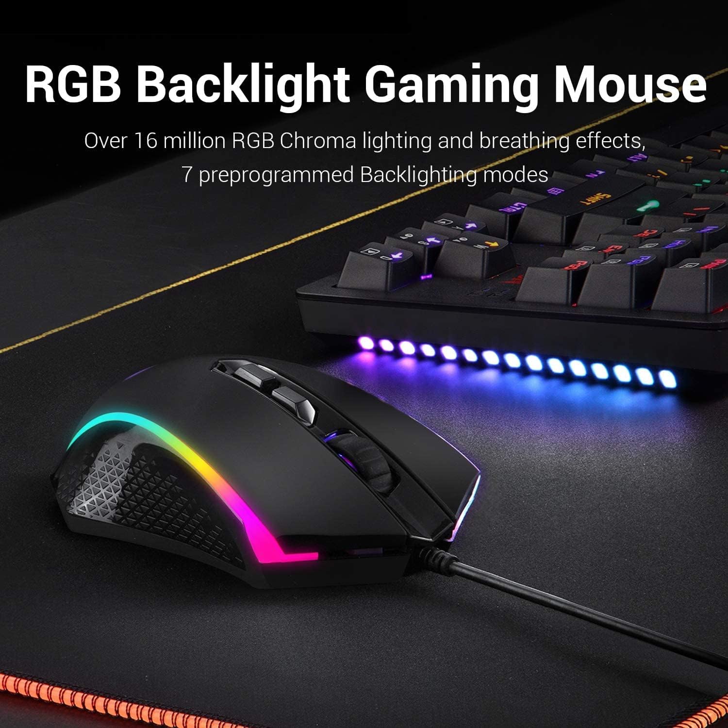 Redragon S113 Gaming Keyboard Mouse Combo Wired Mechanical Keyboard