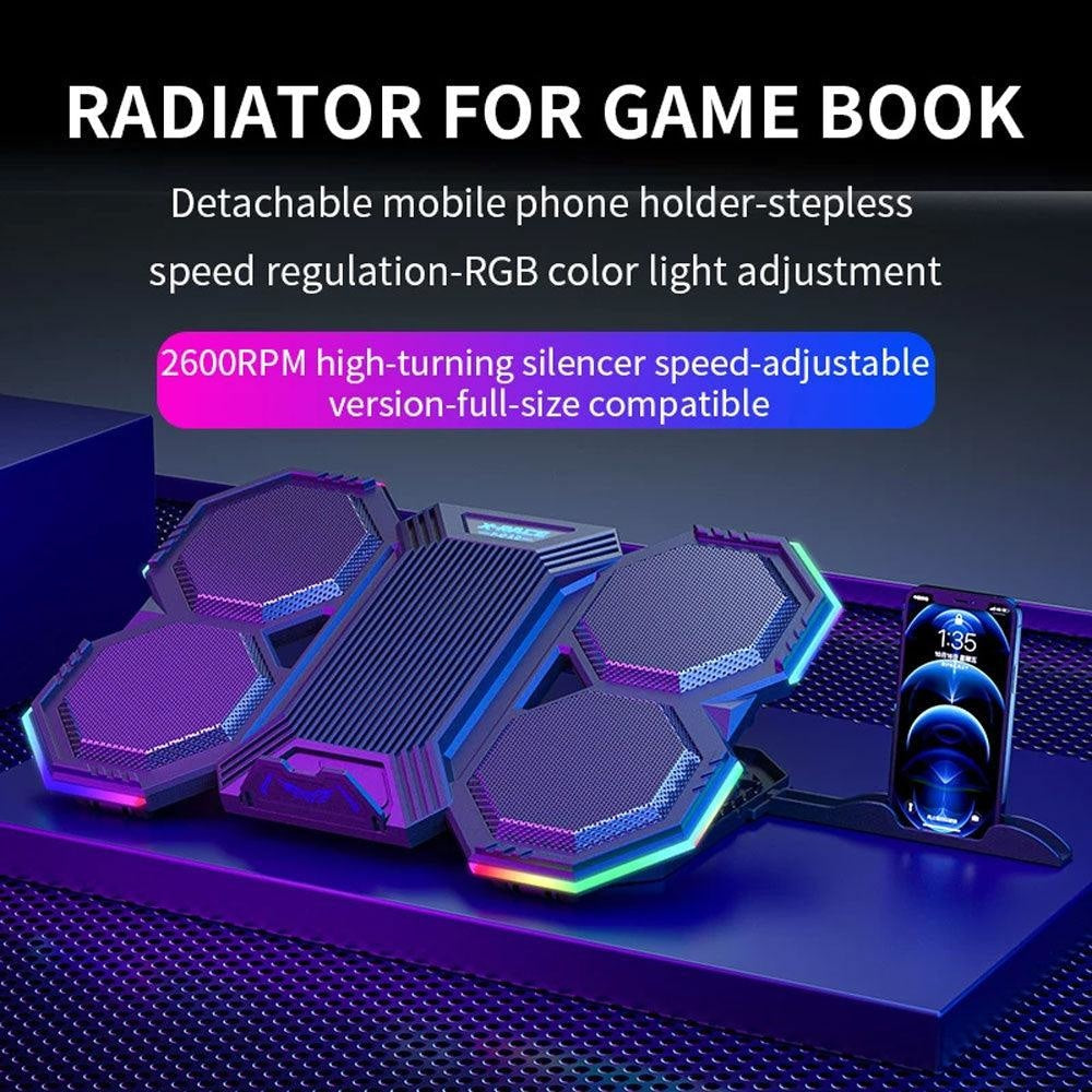 X Race Notebook Radiator Air cooler laptop Stand 6 Fans Cooling Stands
