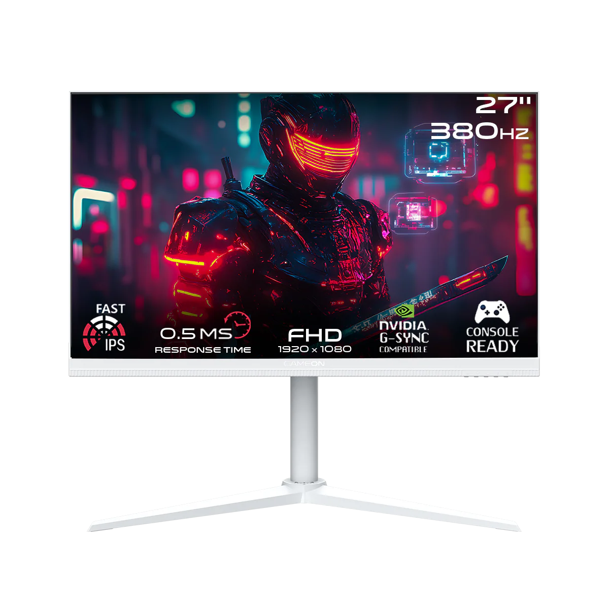 GAMEON GOAP27FHD380IPS Artic Pro Series 27" FHD, 380Hz, MPRT 0.5ms, HDMI 2.1, Fast IPS Gaming Monitor (Supports PS5) - White