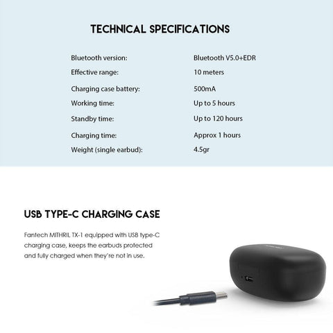 TX-1 MITHRIL 5.0 WIRELESS EARPHONE
