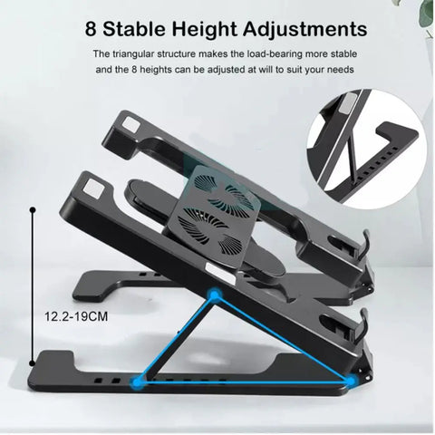 MULTI POSITION FOLDABLE BRACKET LAPTOP COOLER TABLET STAND