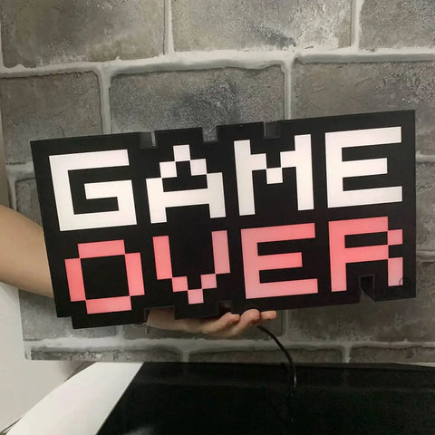 GAME OVER Lamp Voice Control LED Light