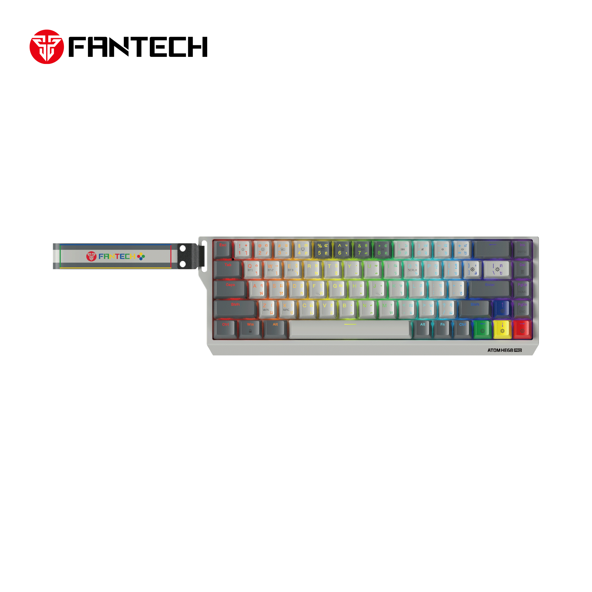 Fantech Keyboard ATOM HE68 MK922 MAGNETIC SWITCH 8000 HZ  – GRAY