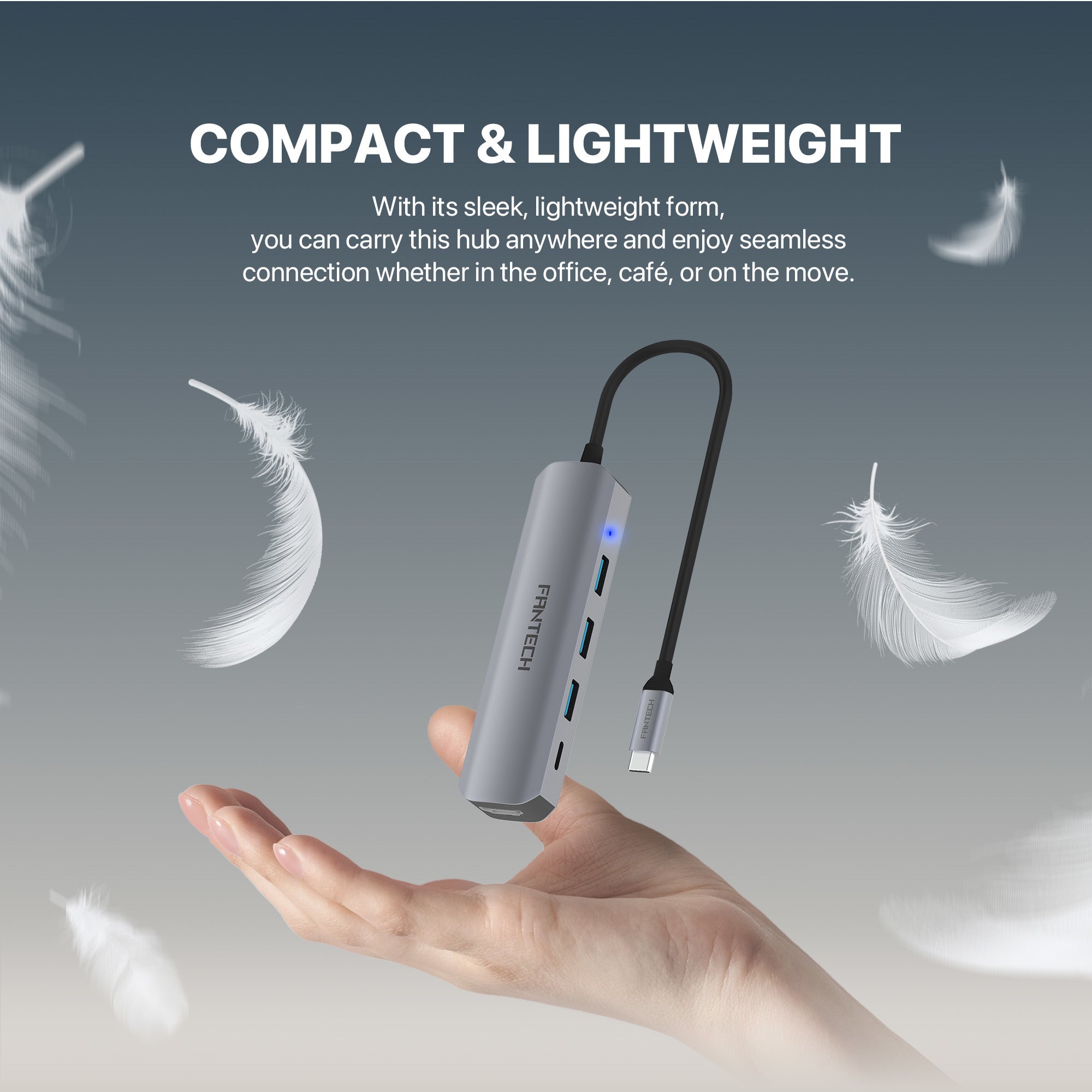 FANTECH HC052 Converter USB Hub Type C 5 in 1