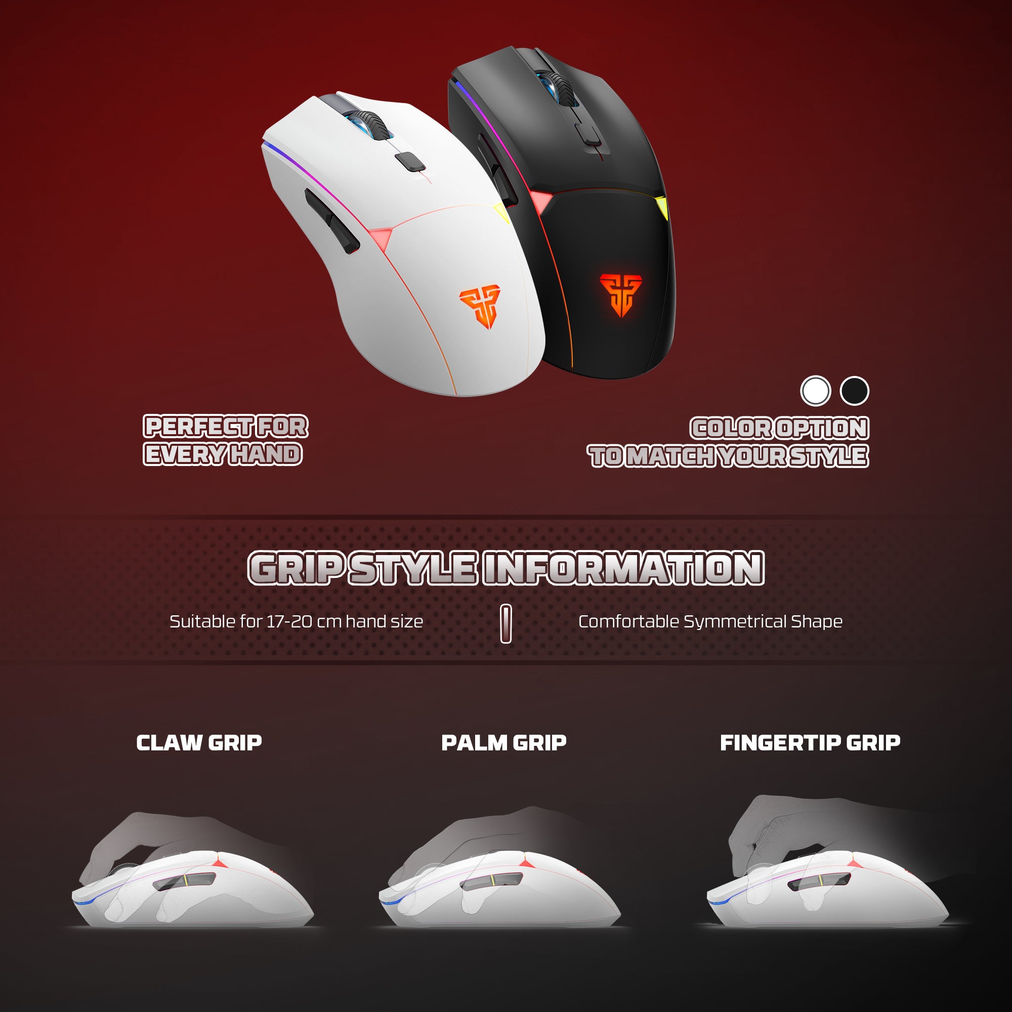 Fantech WG7V2RD CRYPTO II Wireless Gaming Mouse Black