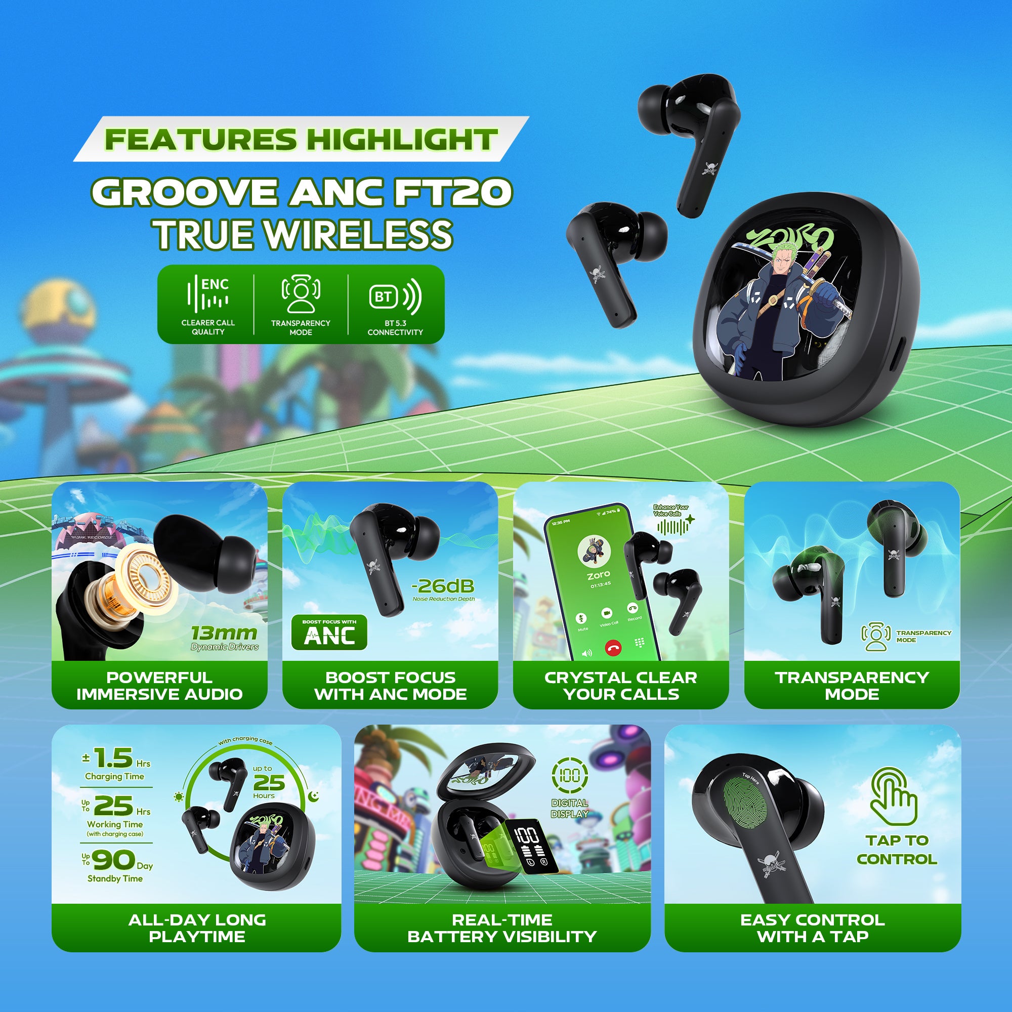 Fantech & One Piece - Gaming Combo (ZORO)