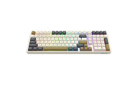 Redragon K528 Wireless Gaming Keyboard Bluetooth Computer Keyboards Creamy Cute with Number Pad RGB Backlit Tri-Mode BT/2.4GHz/USB-C, 4000mAh Battery for Win/MAC- Dusty Olive
