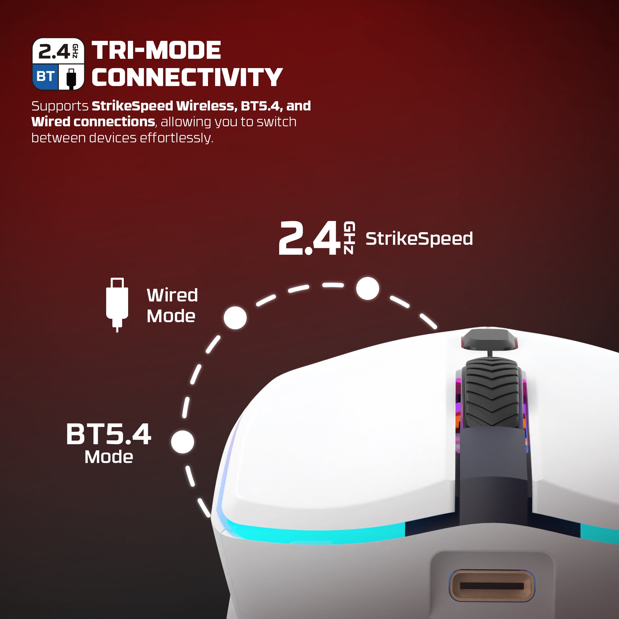 Fantech WG7V2RD CRYPTO II Wireless Gaming Mouse Black