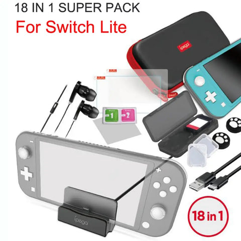 18 in 1 Super pack Accessories Set for Nintendo Switch Lite