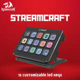 Redragon Streamcraft 15 Customizable Led Keys