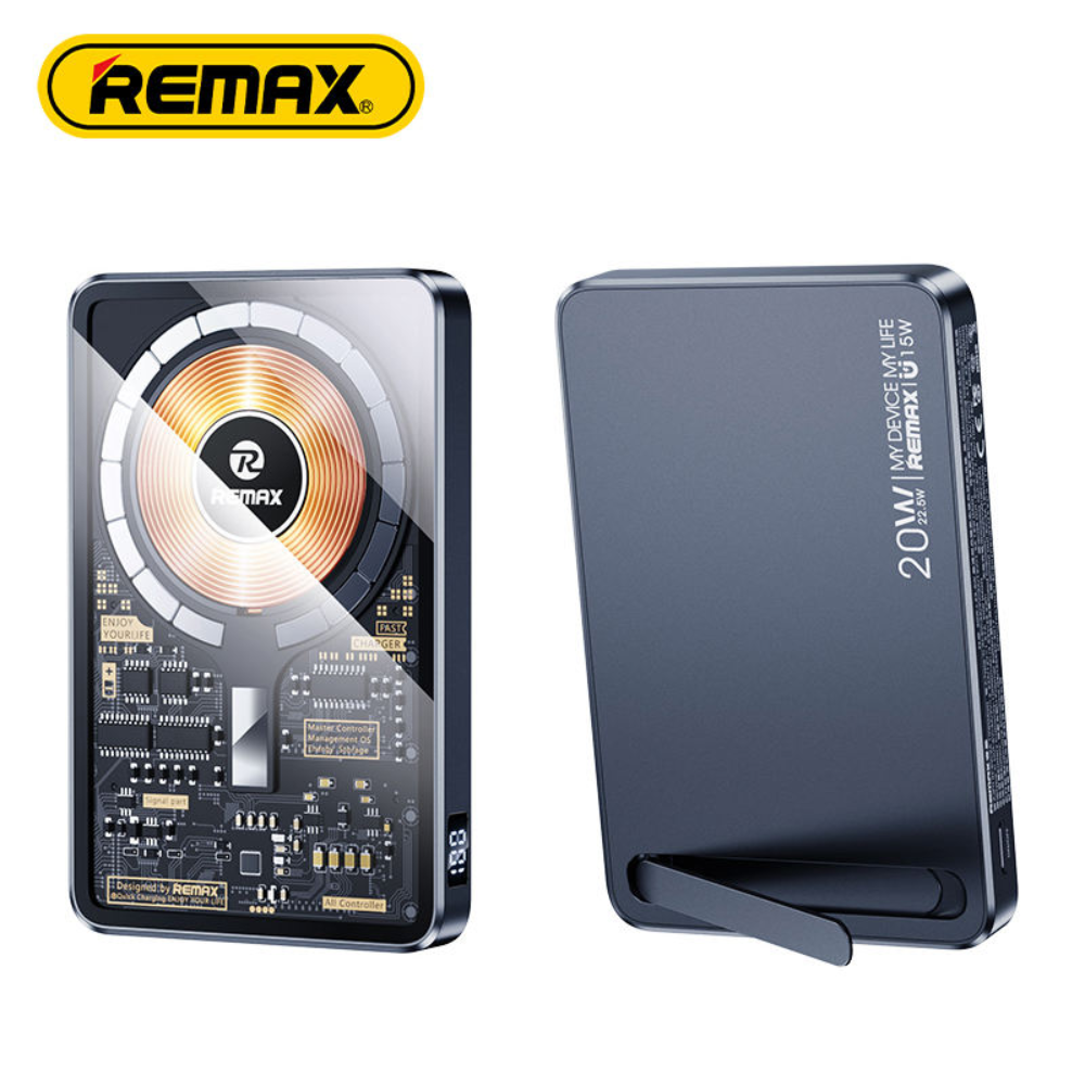 Remax PD20W + QC22.5W Magnetic Wireless Charging Power Bank 10000mAh Cables &