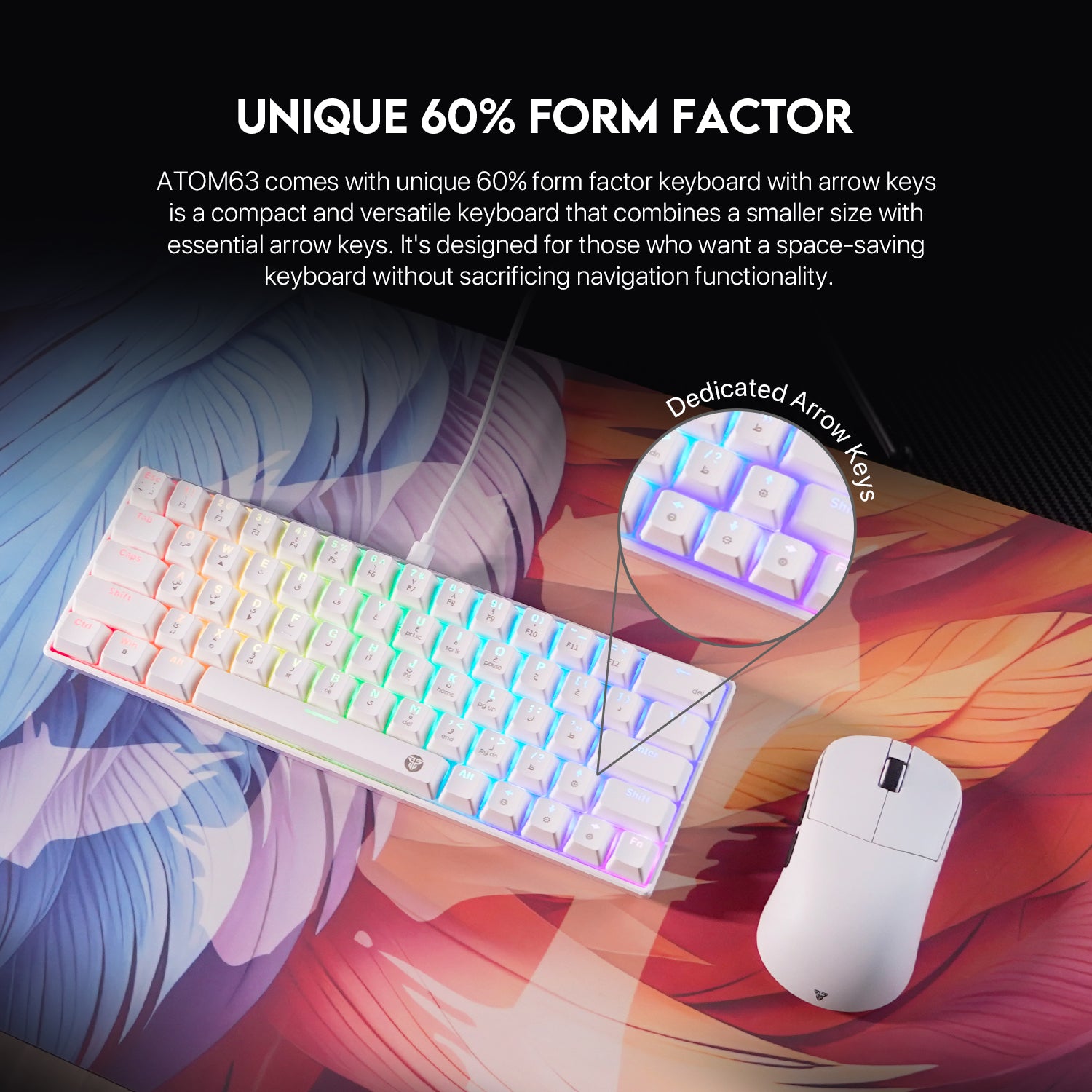 Fantech Atom63 MK859 Mechanical Gaming Keyboard Arabic/English