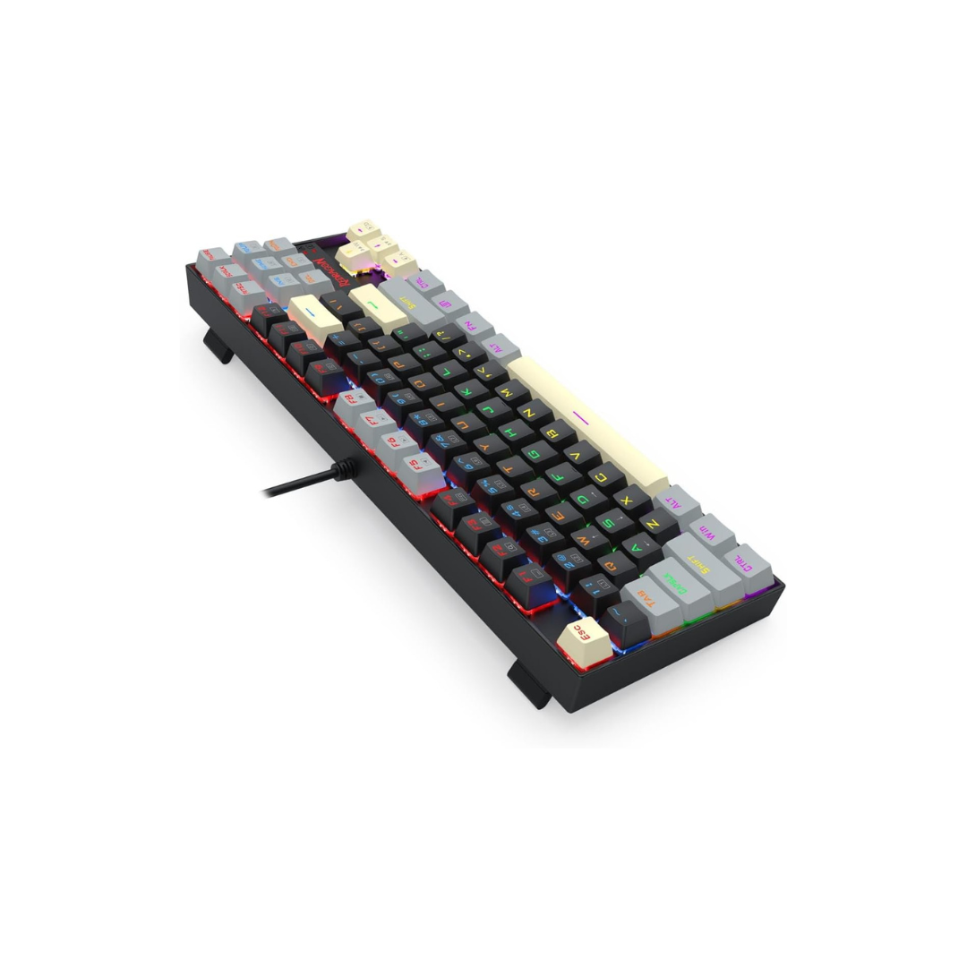 Redragon K552 Mechanical Gaming Keyboard, 87-Key Compact, LED Gaming Keyboard with Red Switches, Anti-Ghosting, Metal Frame for PC Gaming & Typing, Beginner-Friendly (Eclipse Gilded)