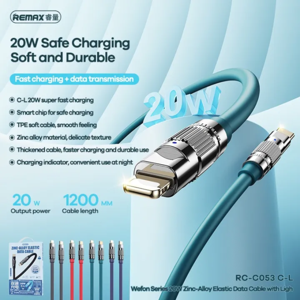 REMAX Wefon Series 20W Zinc | type C - Lightning Cables & Chargers 8 JOD