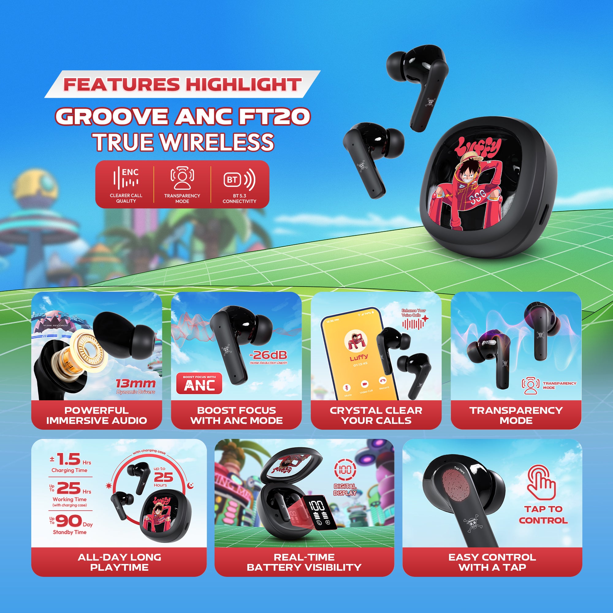 Fantech & One Piece - Gaming Combo (LUFFY)