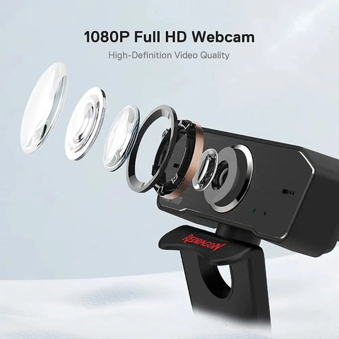 كاميرا ويب Redragon GW800 Hitman 1080P مع كاميرا مزدوجة مدمجة