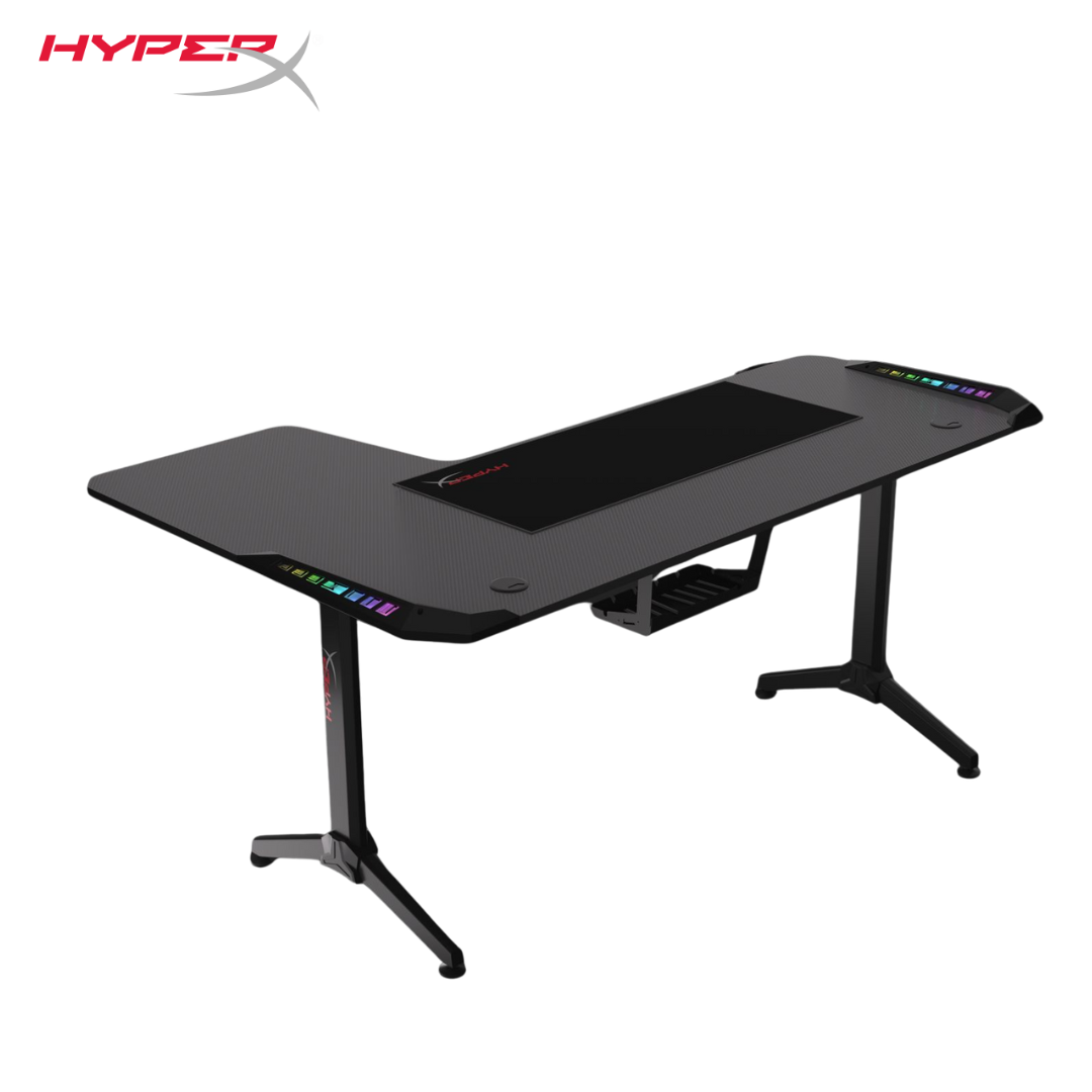 Hyperx Gaming Desk (L) 160*60 cm ( L : 100cm ) RGB LIGHTING Hyperx Gaming Desk (L) 160*60 cm ( L : 100cm ) RGB LIGHTING