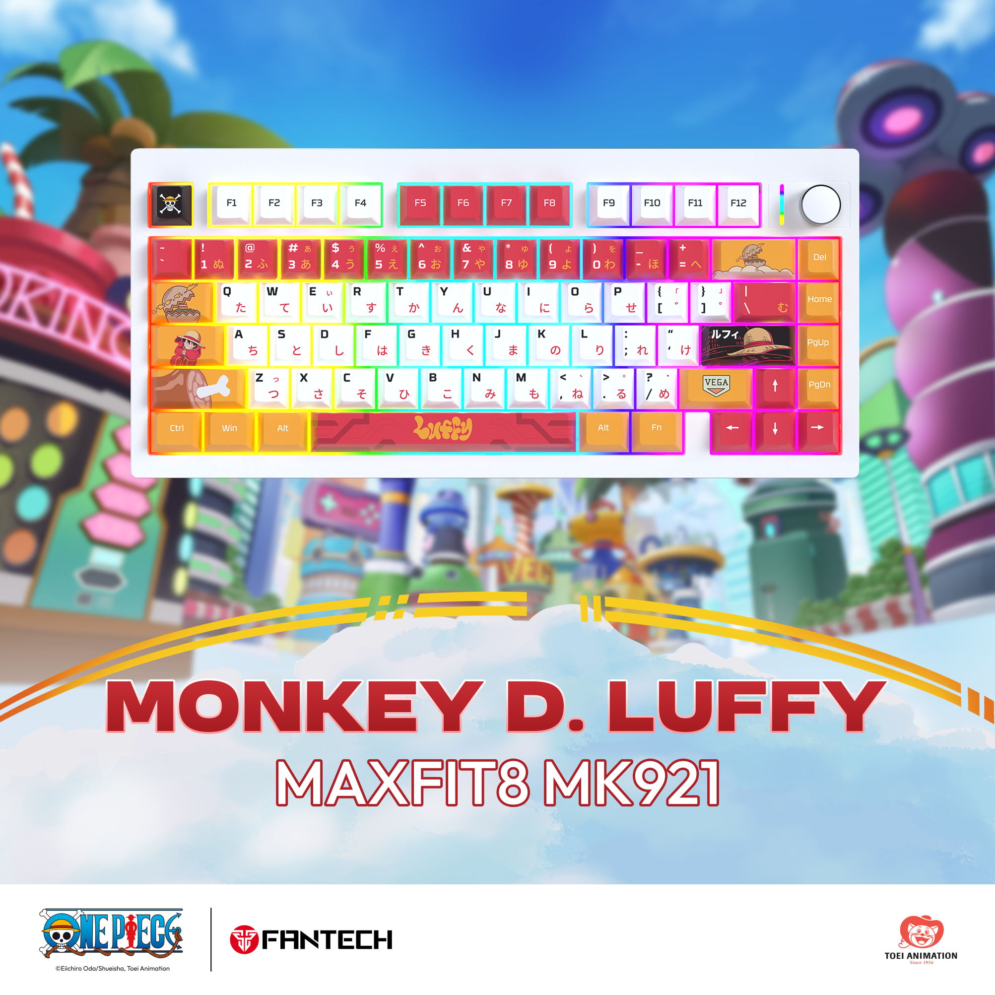 Fantech MK921 MAXFIT8 QMK Mechanical Keyboard  LUFFY