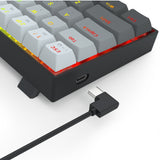 Redragon FIZZ K617GGB Magnetic Switch Rapid Trigger Gaming Keyboard, 60% Wired Mechanical Keyboard w/ 8k Hz Polling Rate(0.1ms), Hyper-Fast 0.2mm Actuation Custom Switch Adjustable via Software - Misty Grey
