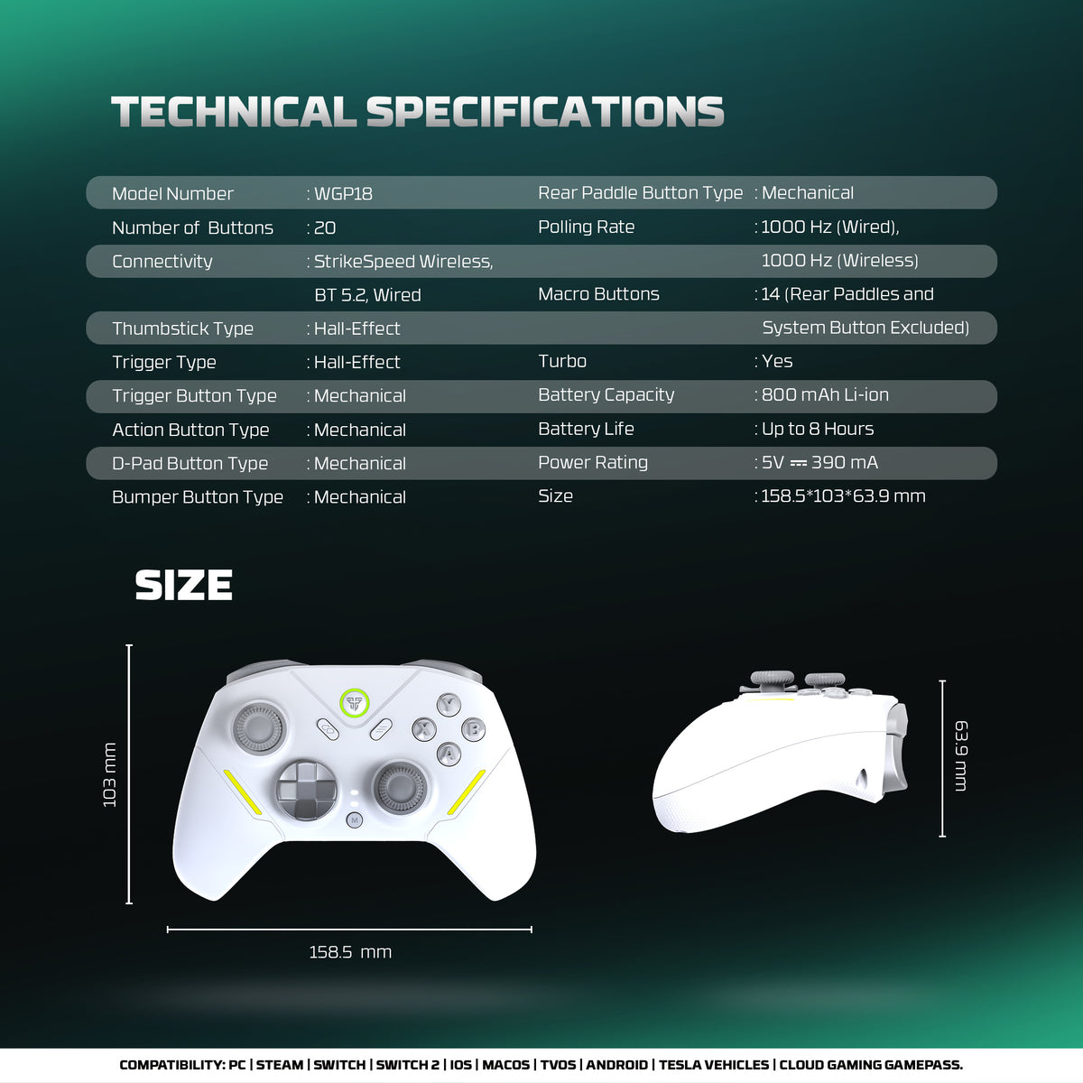 Fantech ZENITH PRO Wireless Gamepad RGB Multi-Platform Hall-Effect Game Controller with Charging Dock Fantech ZENITH PRO Wireless Gamepad RGB Multi-Platform Hall-Effect Game Controller with Charging Dock