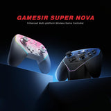 GameSir Super Nova Wireless Gaming Controller for PC/Switch/iOS/Android, 1000Hz Polling Rate, Hall Effect Stick & Trigger, Rubberized Grips, RGB Lighting, 1000mAh with Charging Dock