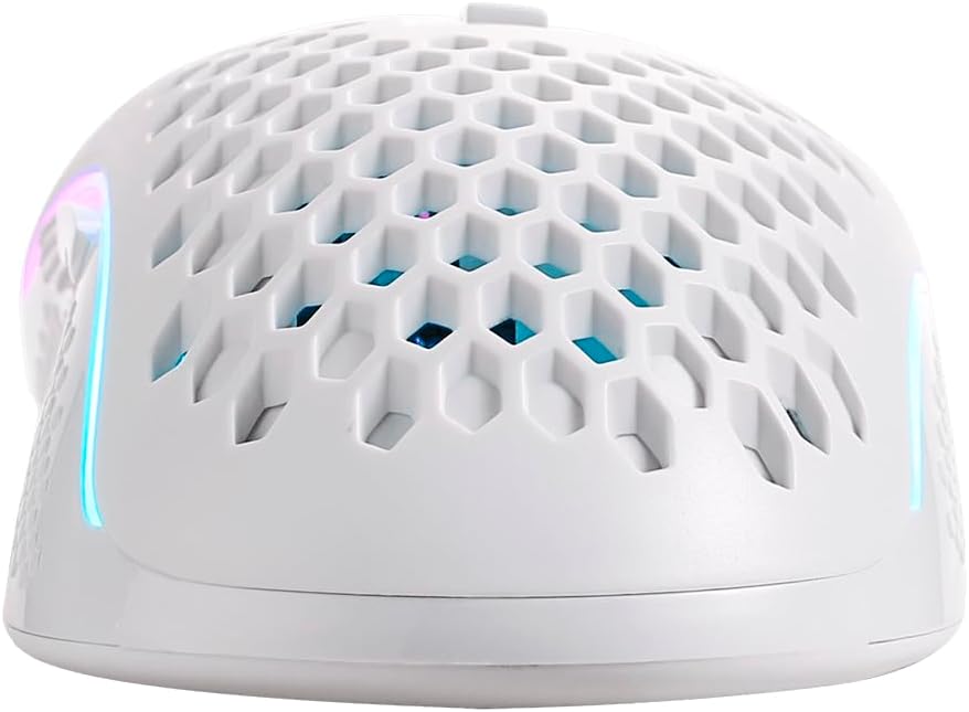 REDRAGON Mouse Gamer Storm Pro M808w-ks White Wireless, Honeycomb Shape, Wireless, 2.4GHz, USB Dongle/USB Wiring, 16000dpi - 8 Programmable Buttons