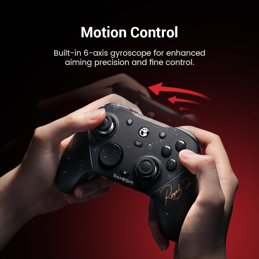 GameSir G7 Pro 8K PC Wireless Gaming Controller,Gen 2 TMR Sticks,Windows | Hall Effect Triggers, 4 Programmable Buttons, Charging Dock, Esports Controller for FPS & Competitive Gaming-Royal2 Edition