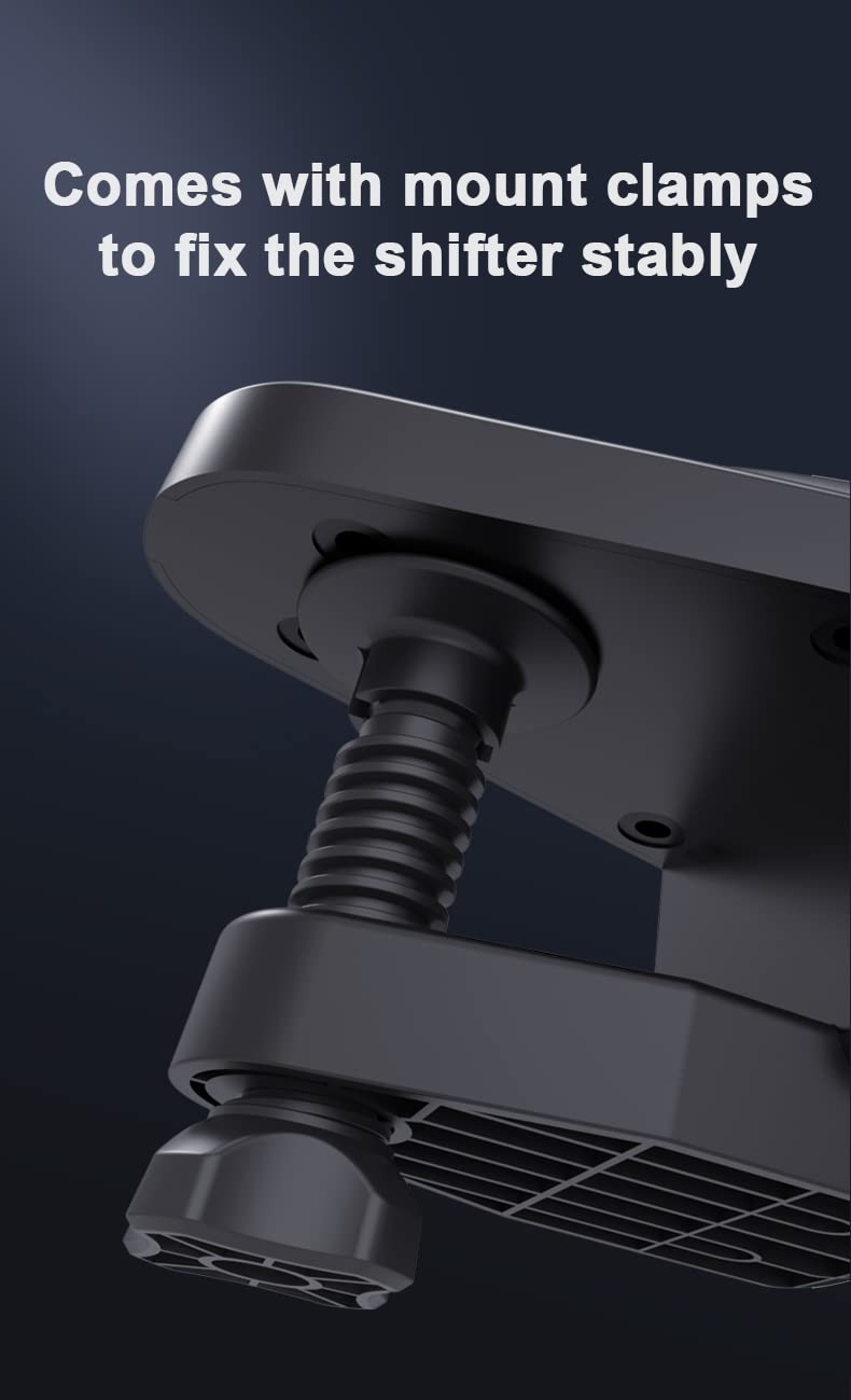 PXN A7 Racing wheel Gear Shifter, 6 +1 Shifter Metal disk with Handbrake Button and Shift Button for High & Low Gear Universal Includes DIN-USB, DIN-RJ11, DIN-DIN cables Shifter for PS4 /PS5/PC/XBOX