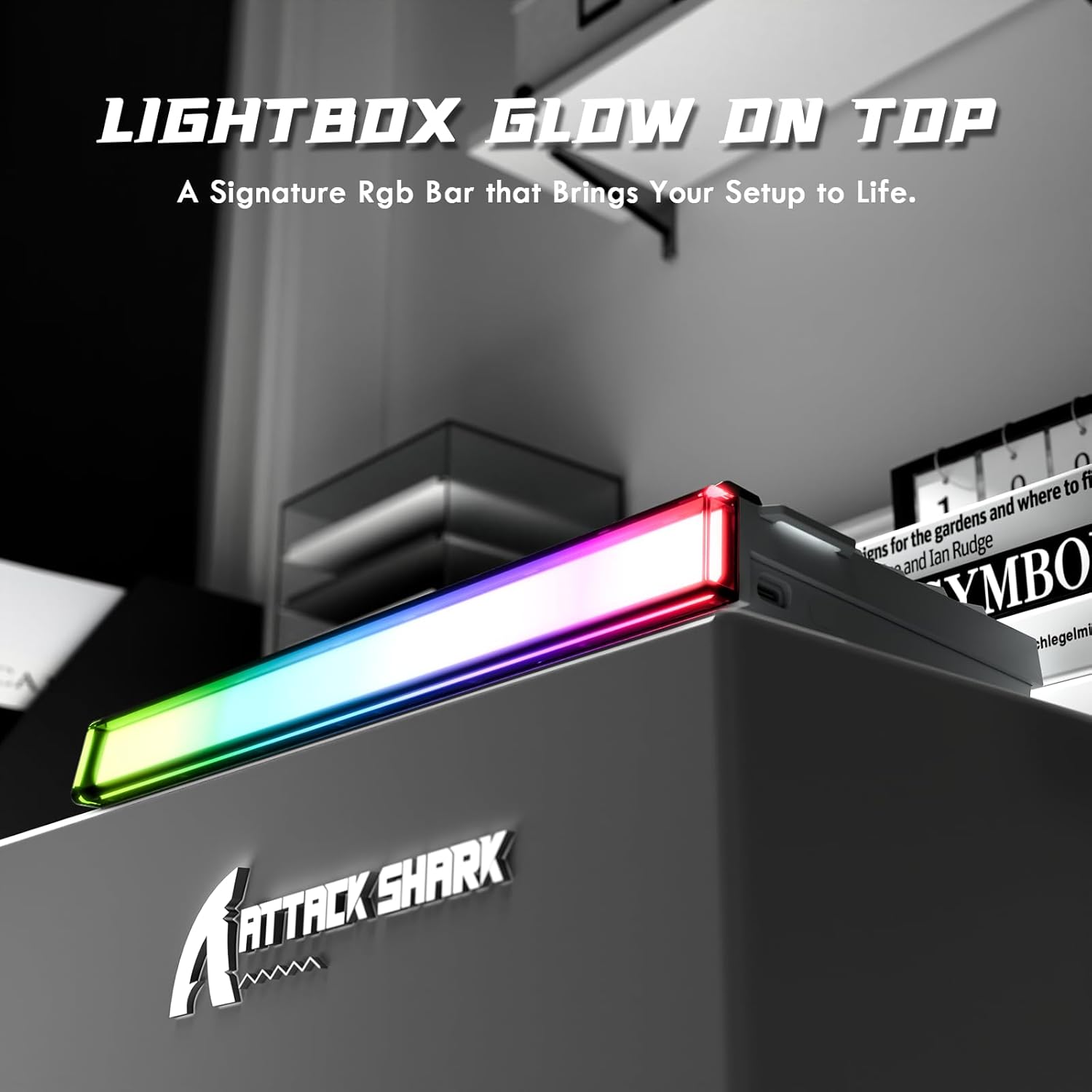 ATTACK SHARK R85 HE Wired 75% Hall Effect Rapid Trigger Mechanical RGB Gaming Keyboard with 8K Polling,0.05mm RT Accuracy,0.08MS Latency,Magnetic Switch,5 Layer Sound Damped,Driver for PC(Star White)