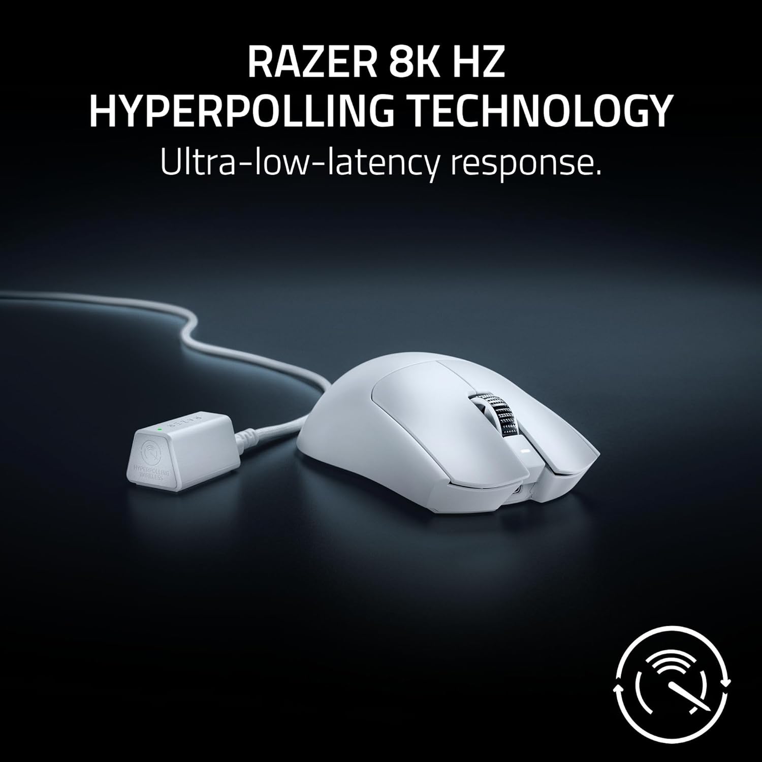 Razer Viper V3 Pro Wireless Esports Gaming Mouse: Symmetrical - 55g Lightweight - 8K Polling - 35K DPI Optical Sensor - Gen3 Optical Switches - 8 Programmable Buttons - 95 Hr Battery - White
