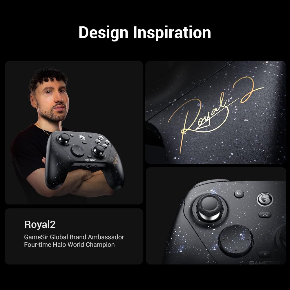 GameSir G7 Pro 8K PC Wireless Gaming Controller,Gen 2 TMR Sticks,Windows | Hall Effect Triggers, 4 Programmable Buttons, Charging Dock, Esports Controller for FPS & Competitive Gaming-Royal2 Edition