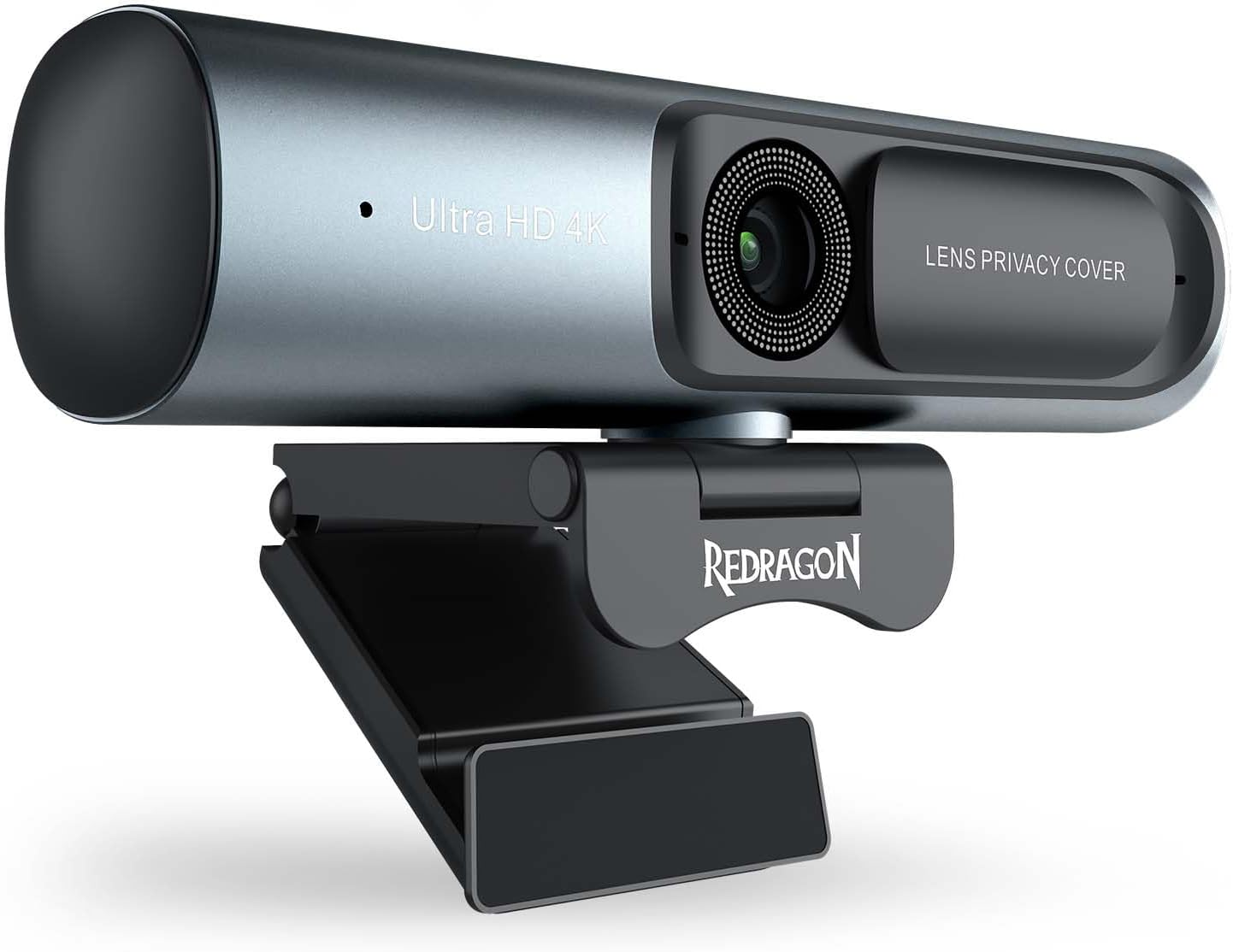 Redragon GW911 4K Webcam for PC, Ultra HD with Dual Noise-Cancelling Mic, PDAF Auto Focus, Auto Light Correction, Plug & Play, Privacy Cover – Works w/Zoom/Teams/Skype/Google Meet
