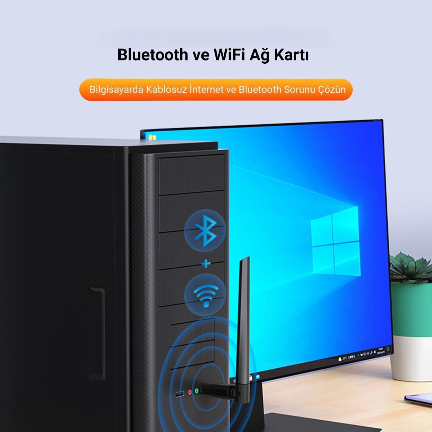 DM AD087 Bluetooth 5.0 Adapter - 600Mbps Dual Band WiFi Transceiver Access Point