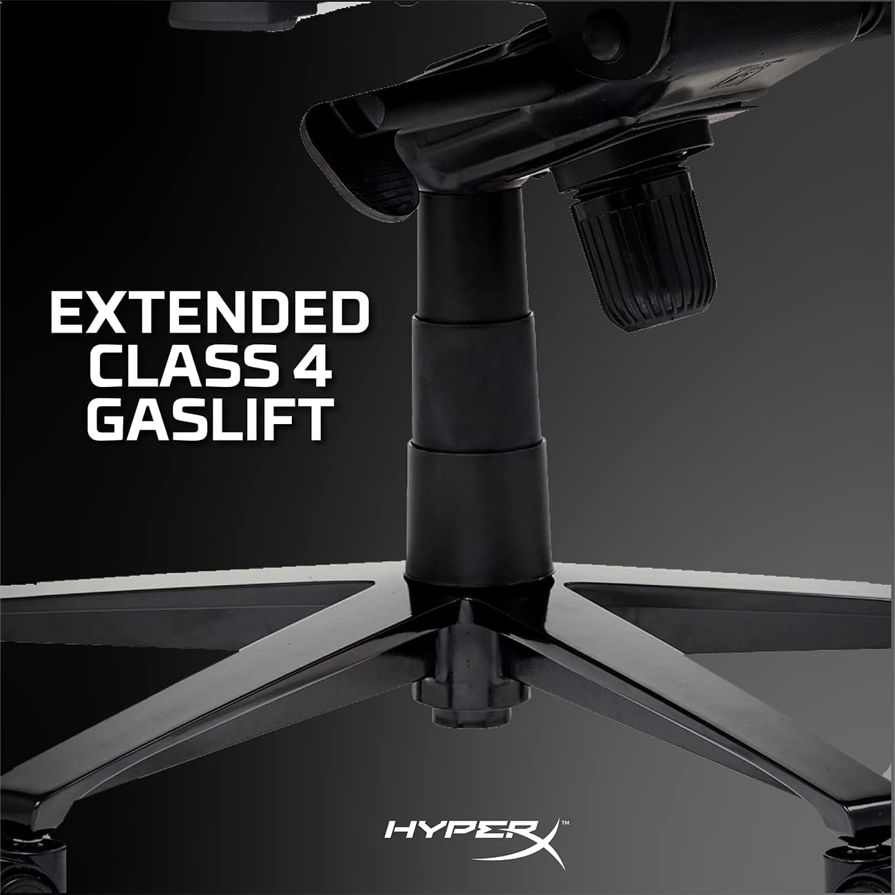 Nordic Game Supply HyperX Blast Gaming Chair - Ergonomic Gaming Chair, Leather Upholstery Video Chair - Red Black PC Racing Tilt Gaslift Foam Armrests Office Secret Hyper X Chair Lab - N=Black