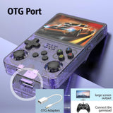 R36S Handheld Game Console, 3.5 inch IPS Screen Retro Gaming Console 64G Card with 15000+Classic Games, Open Source Linux Portable Video Player (RED)
